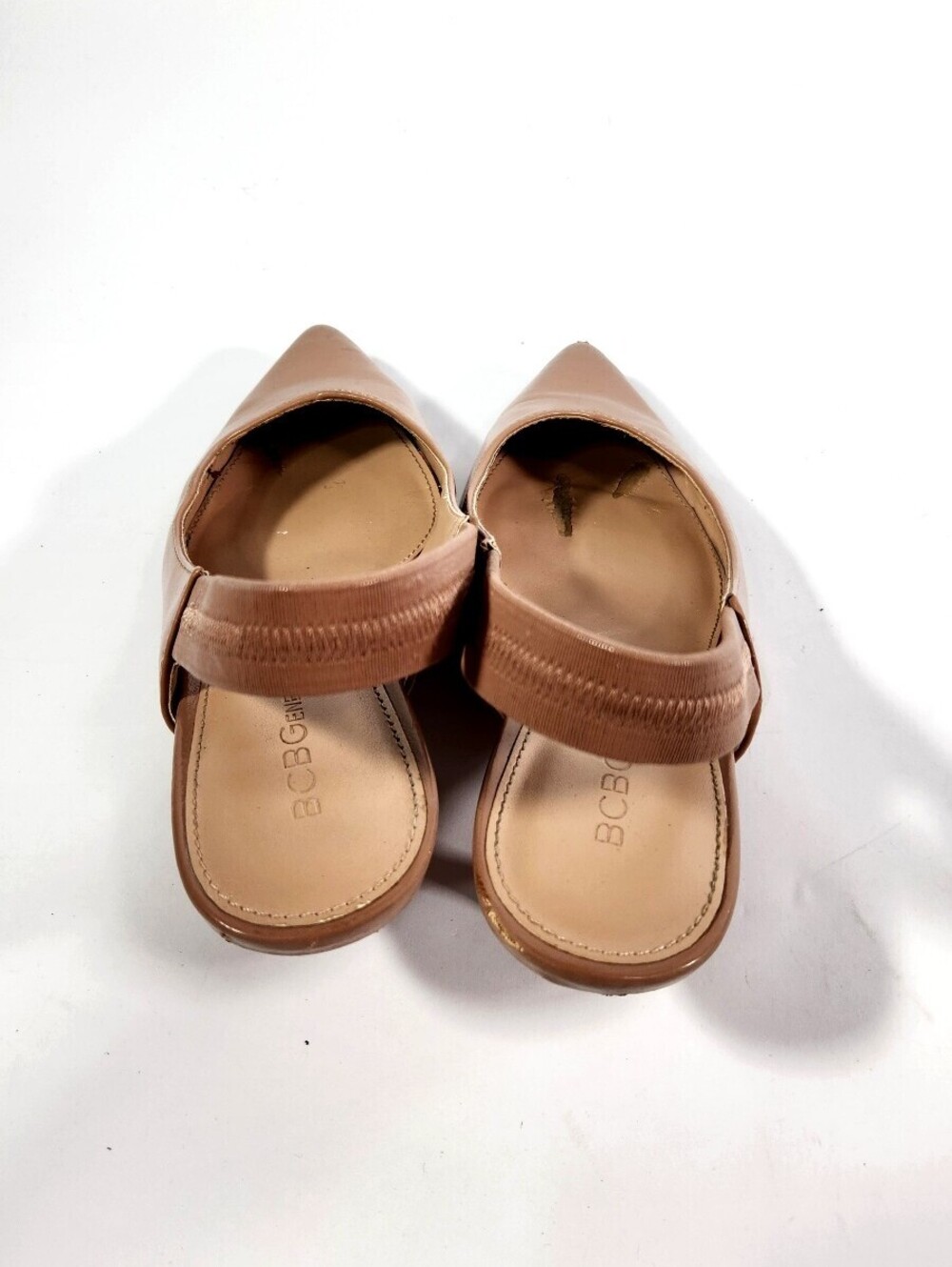 BCBGeneration Women's Brown Pointed Toe Slingback Heels - Picture 3 of 5